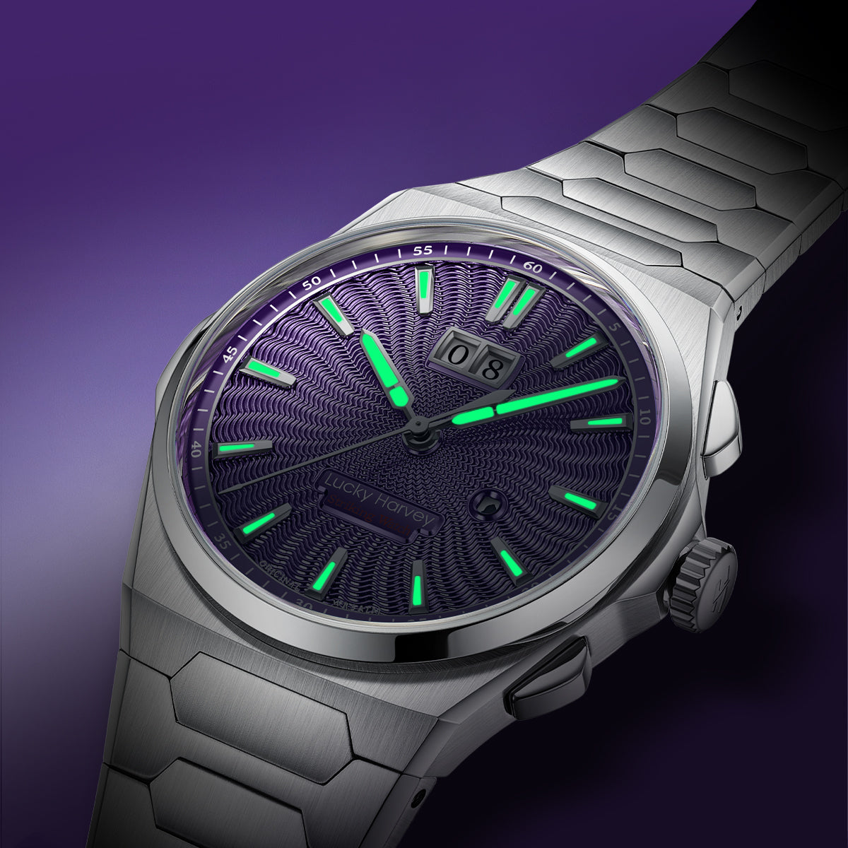 【Limited Edition 300PCS】Sound Of Nature Guilloché Dial Big Date Chiming Automatic Watch Lucky Harvey