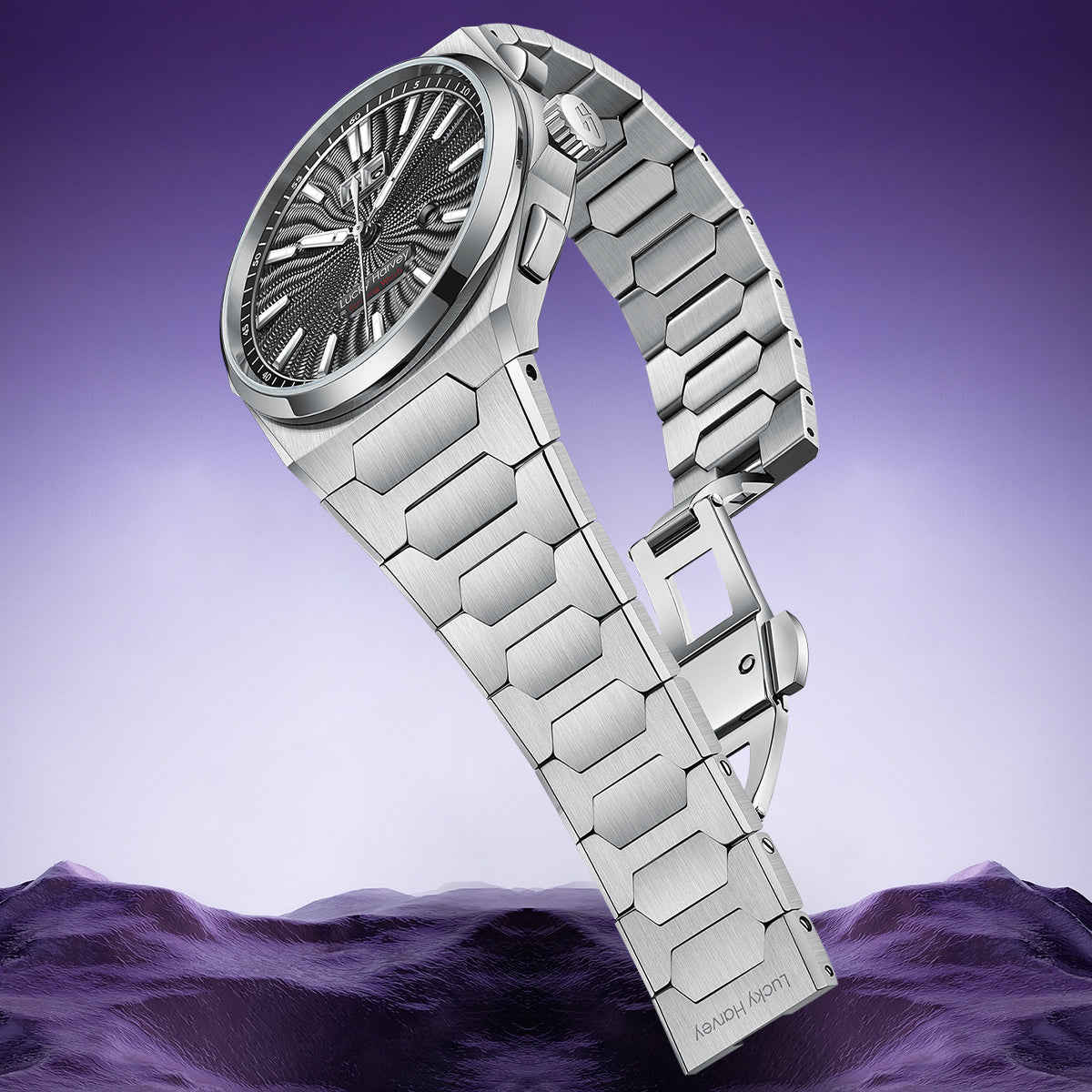 【Limited Edition 300PCS】Sound Of Nature Guilloché Dial Big Date Chiming Automatic Watch Lucky Harvey