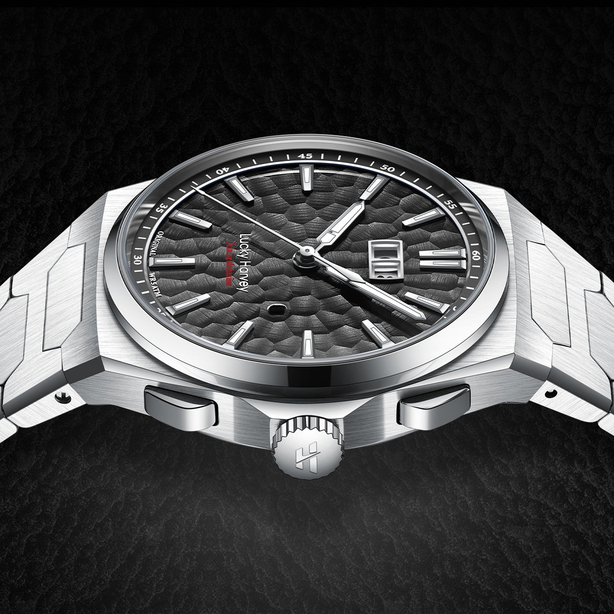 【Limited Edition 300pcs】Hammer Dial Big Date Automatic Winding Chiming Watch Lucky Harvey