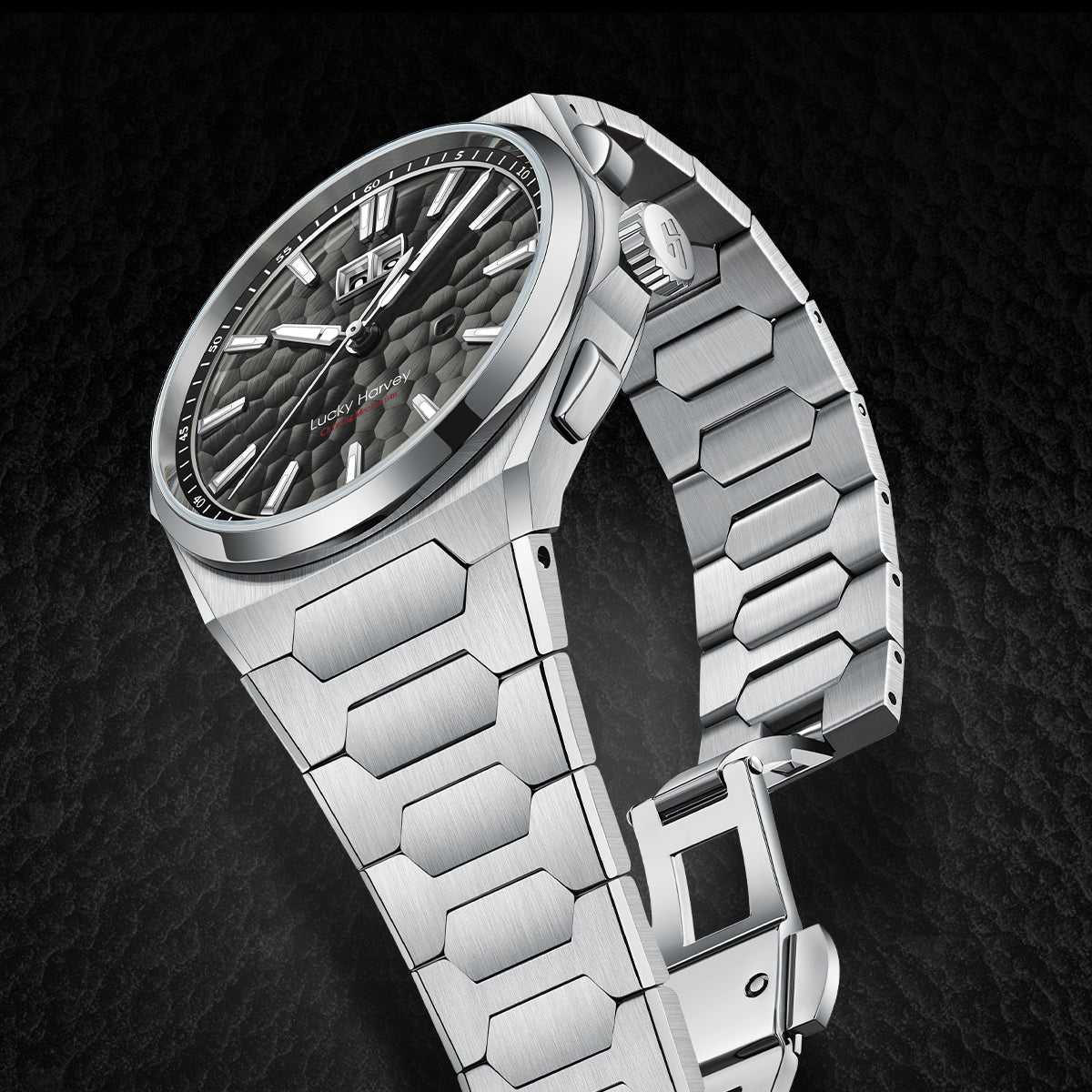 【Limited Edition 300pcs】Hammer Dial Big Date Automatic Winding Chiming Watch Lucky Harvey