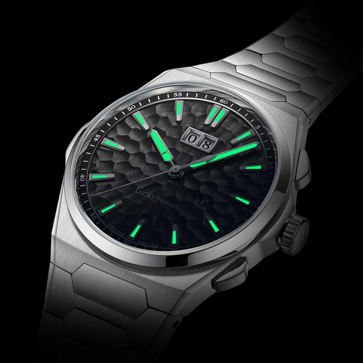 【Limited Edition 300pcs】Hammer Dial Big Date Automatic Winding Chiming Watch Lucky Harvey
