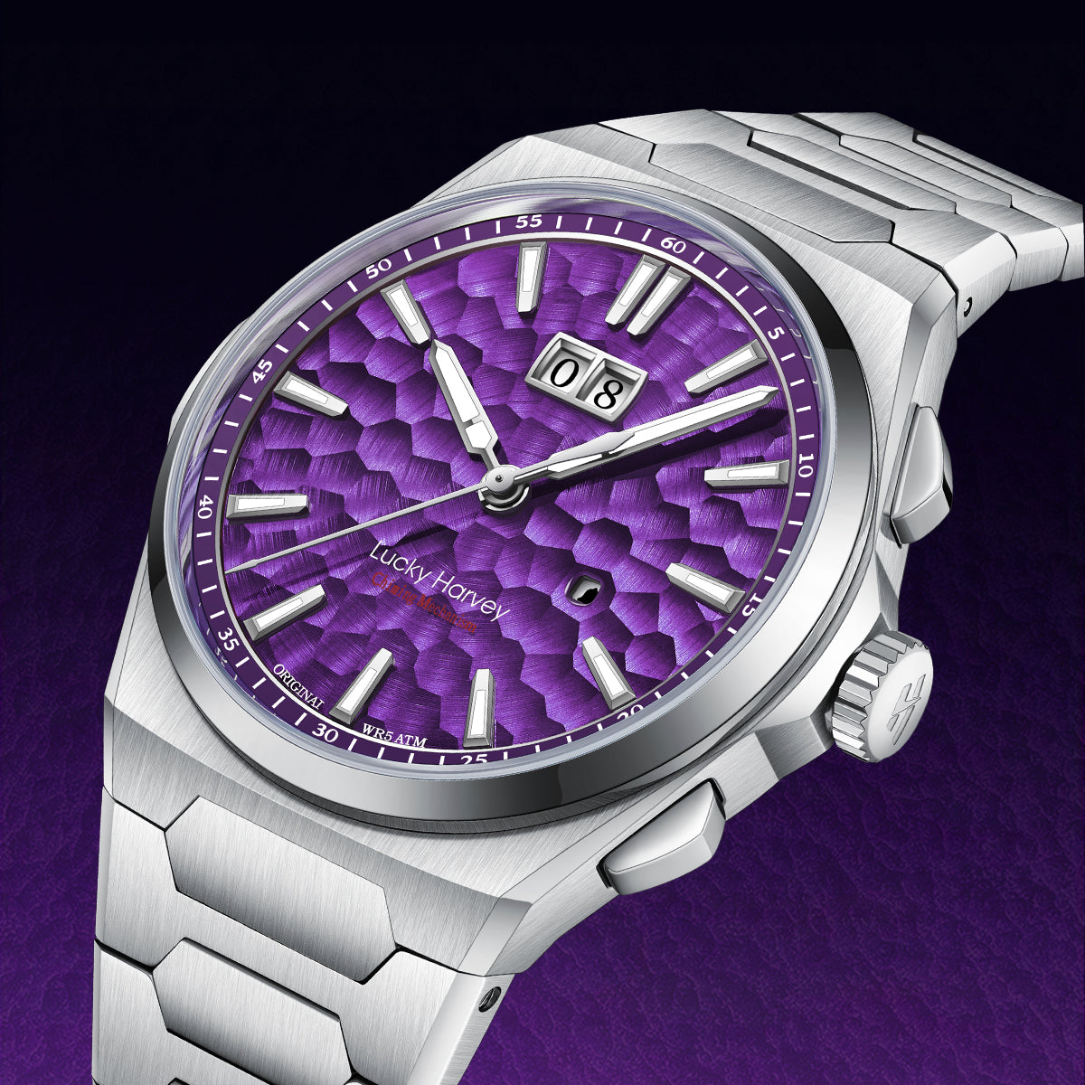 【Limited Edition 300pcs】Hammer Dial Big Date Automatic Winding Chiming Watch Lucky Harvey