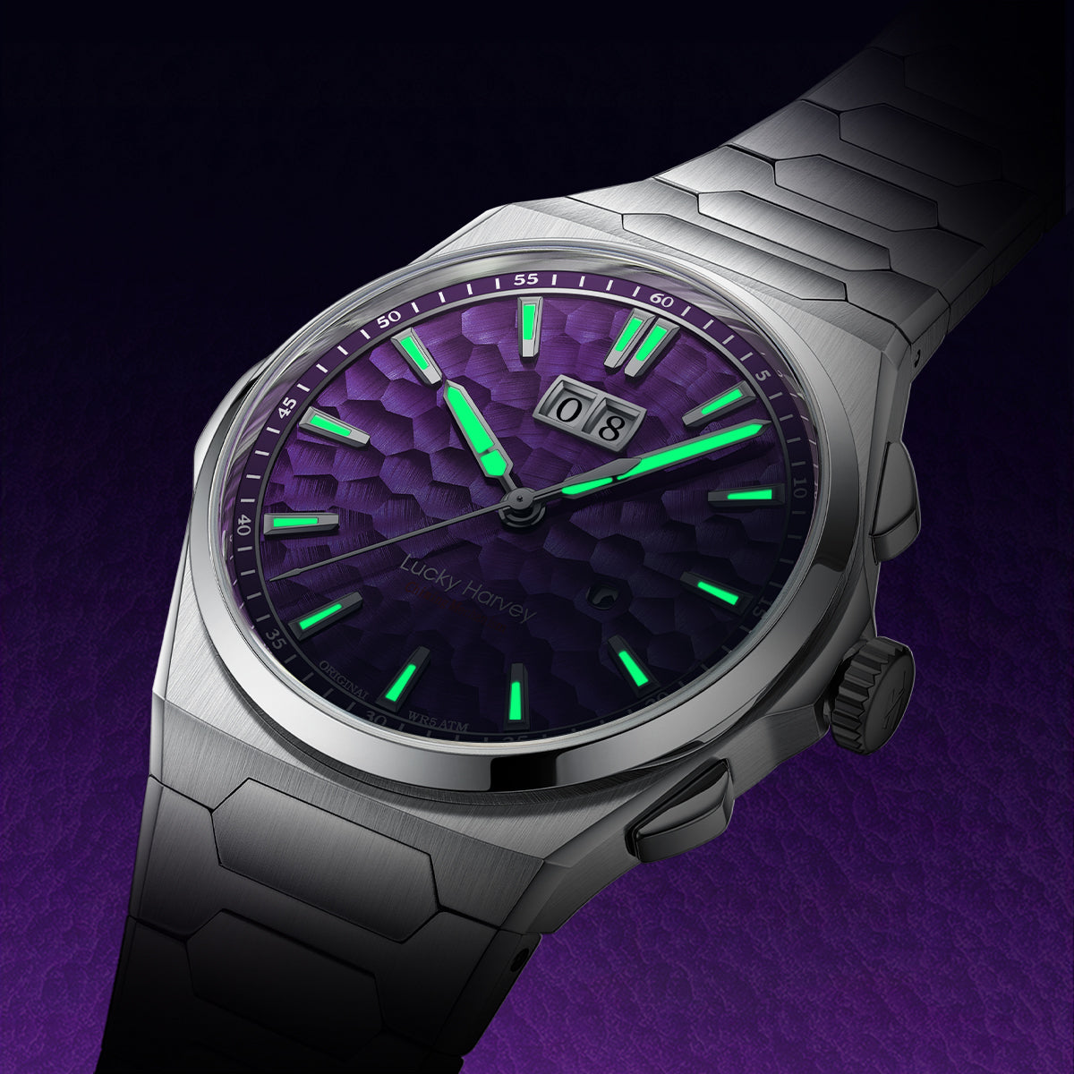 【Limited Edition 300pcs】Hammer Dial Big Date Automatic Winding Chiming Watch Lucky Harvey