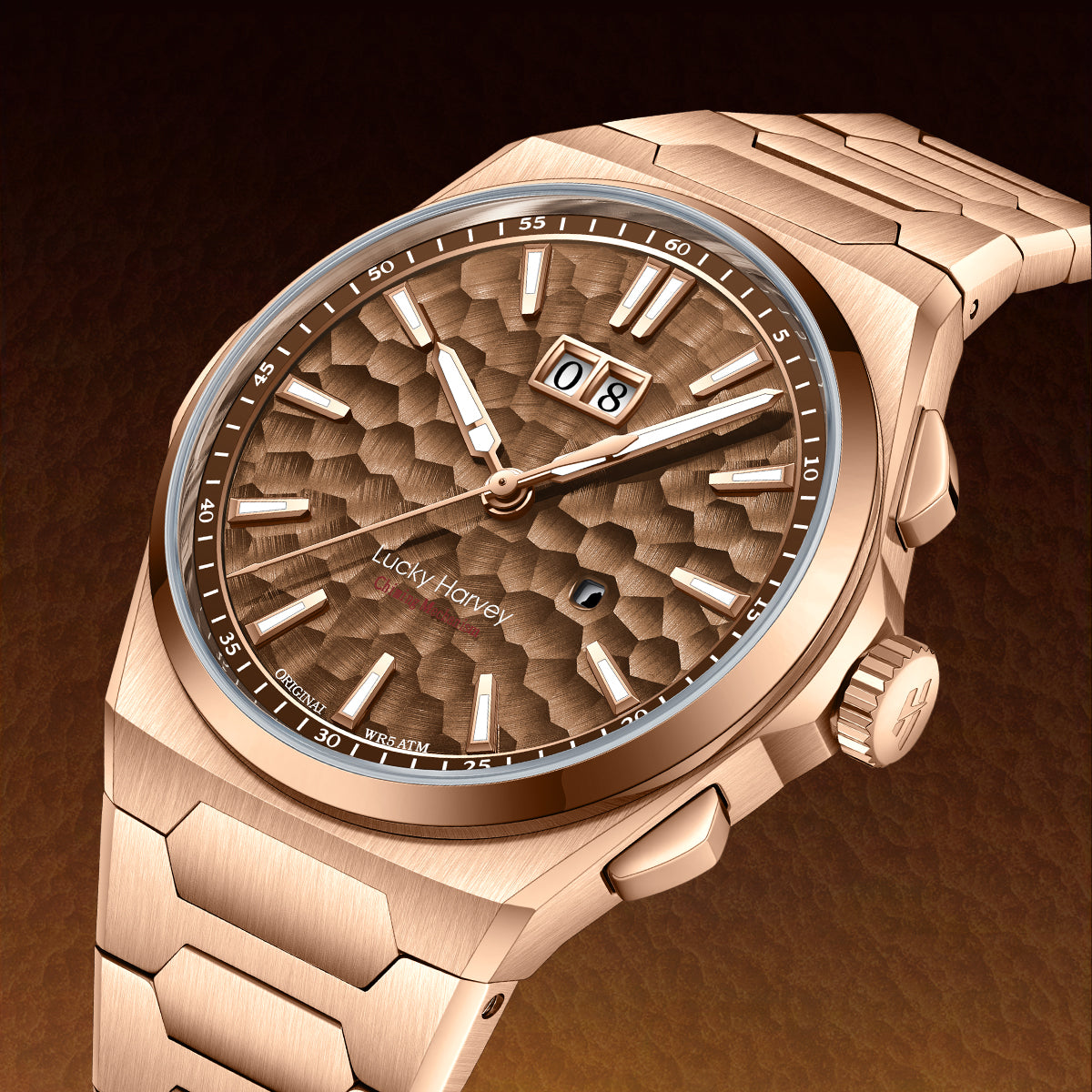【Limited Edition 300pcs】Hammer Dial Big Date Automatic Winding Chiming Watch Lucky Harvey