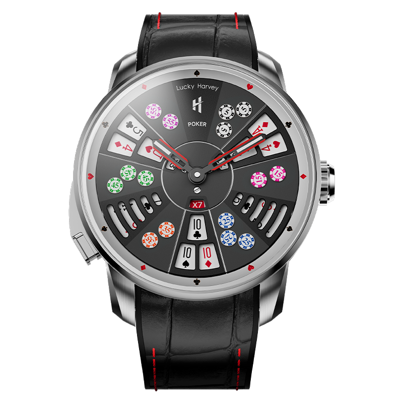 Player Series Three Card Poker Automatic Watch Lucky Harvey