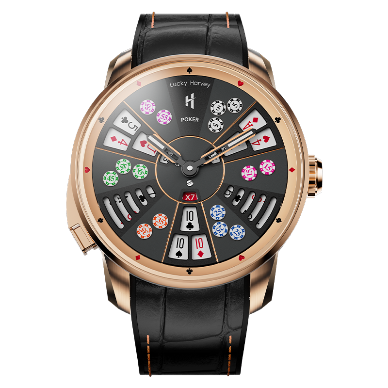 Player Series Three Card Poker Automatic Watch Lucky Harvey