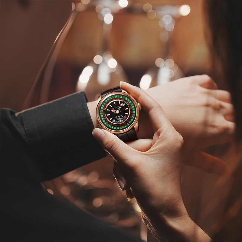 [Collaboration] Player Series Gold European Roulette Automatic Watch Lucky Harvey