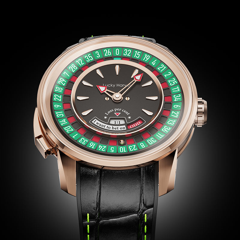 [Collaboration] Player Series Gold European Roulette Automatic Watch Lucky Harvey