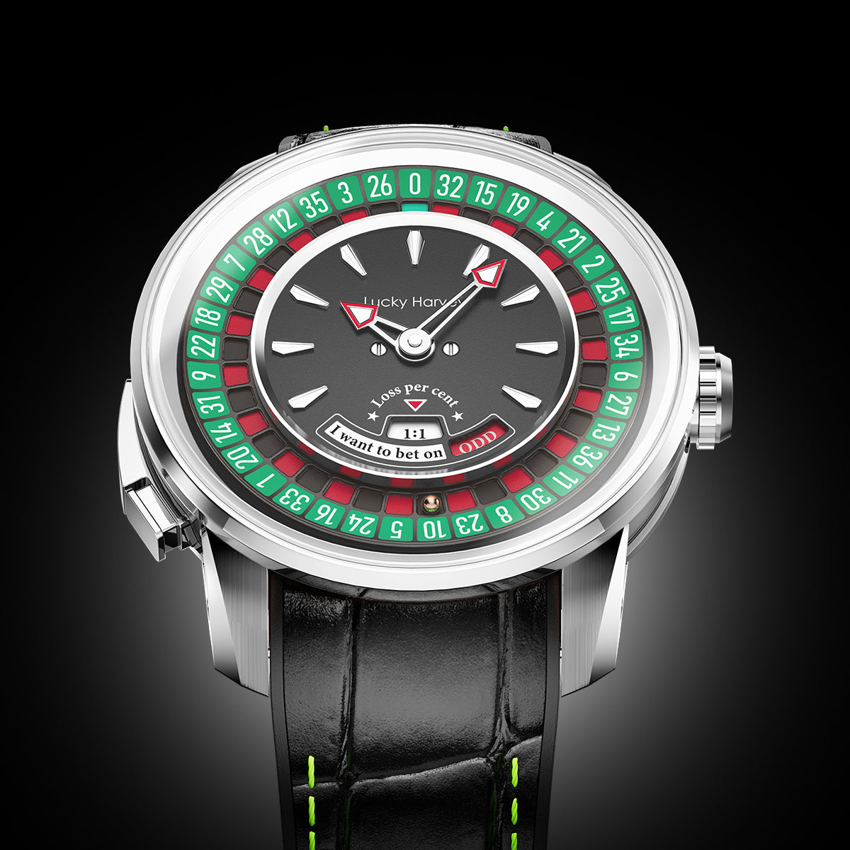 [Collaboration] Player Series Gold European Roulette Automatic Watch Lucky Harvey