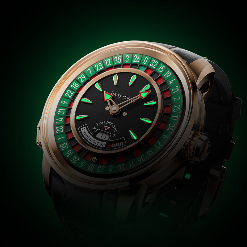 [Collaboration] Player Series Gold European Roulette Automatic Watch Lucky Harvey