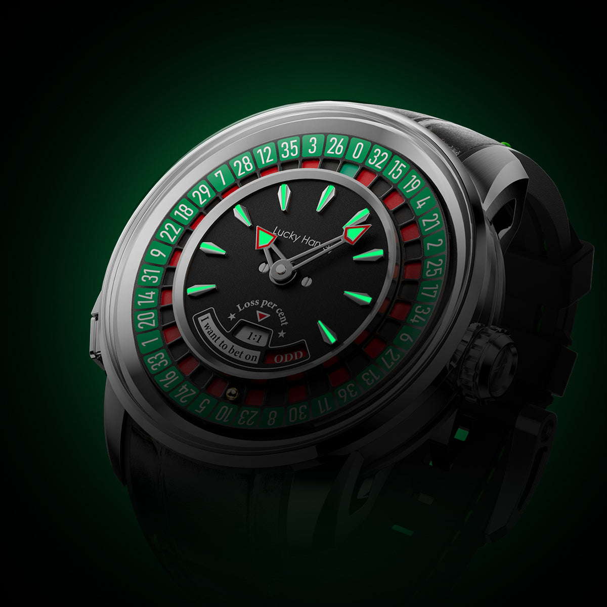 [Collaboration] Player Series Gold European Roulette Automatic Watch Lucky Harvey