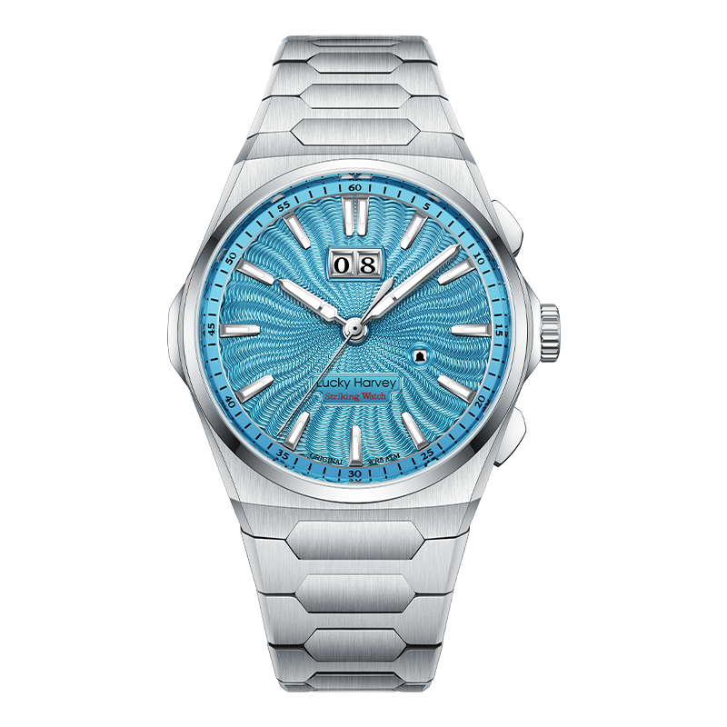【Limited Edition 300PCS】Sound Of Nature Guilloché Dial Big Date Chiming Automatic Watch Lucky Harvey