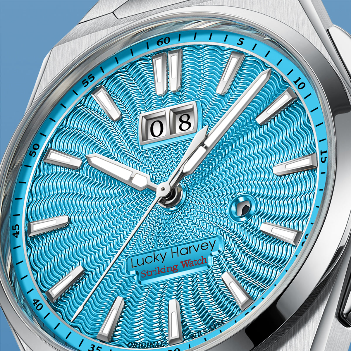 【Limited Edition 300PCS】Sound Of Nature Guilloché Dial Big Date Chiming Automatic Watch Lucky Harvey