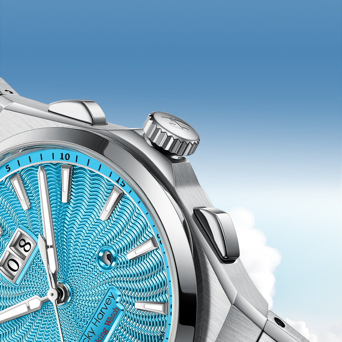 【Limited Edition 300PCS】Sound Of Nature Guilloché Dial Big Date Chiming Automatic Watch Lucky Harvey