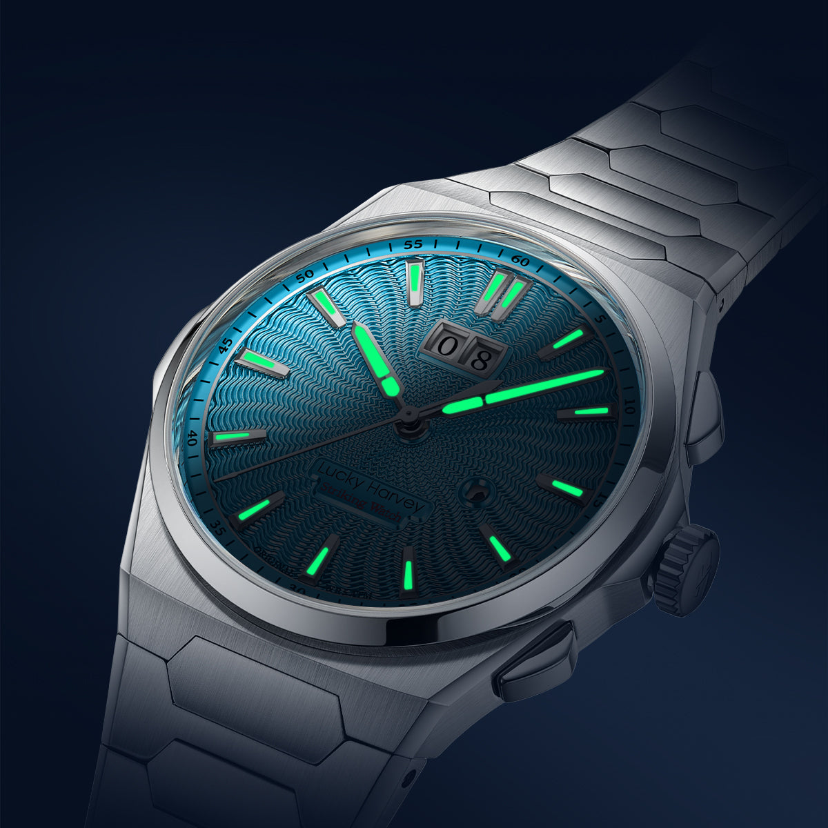【Limited Edition 300PCS】Sound Of Nature Guilloché Dial Big Date Chiming Automatic Watch Lucky Harvey