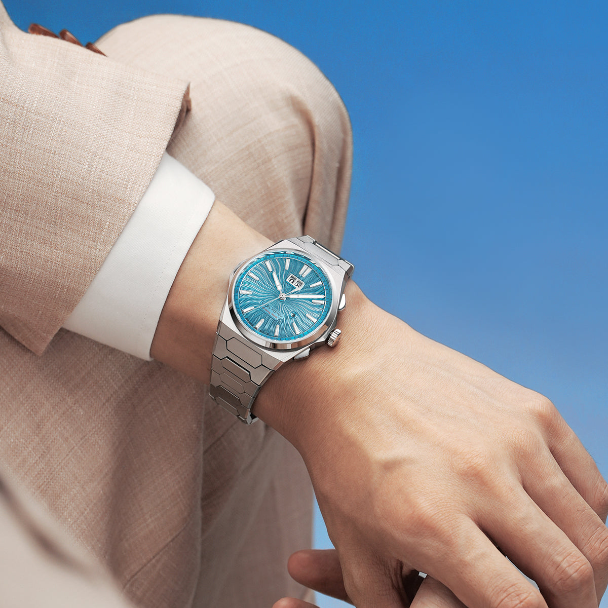 【Limited Edition 300PCS】Sound Of Nature Guilloché Dial Big Date Chiming Automatic Watch Lucky Harvey