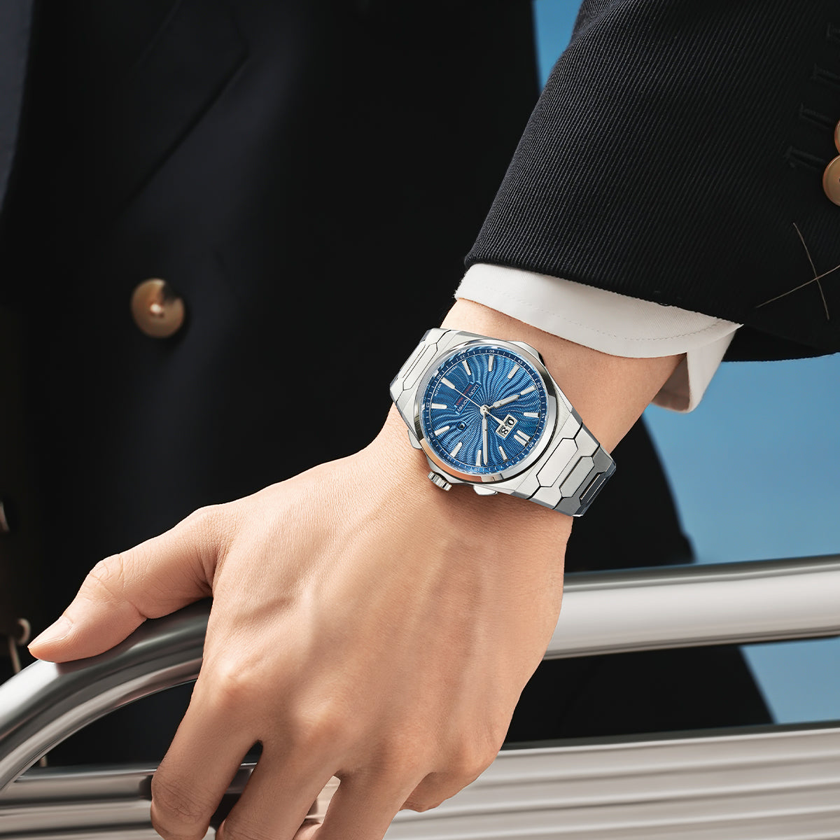 【Limited Edition 300PCS】Sound Of Nature Guilloché Dial Big Date Chiming Automatic Watch Lucky Harvey