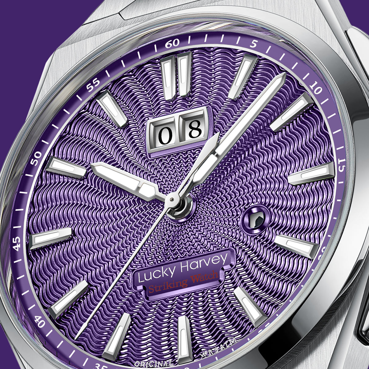 【Limited Edition 300PCS】Sound Of Nature Guilloché Dial Big Date Chiming Automatic Watch Lucky Harvey