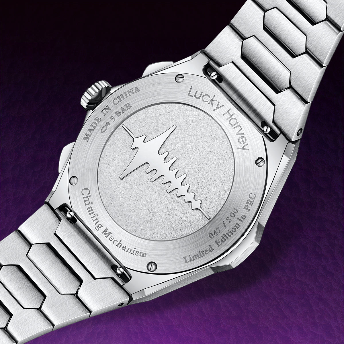 【Limited Edition 300pcs】Hammer Dial Big Date Automatic Winding Chiming Watch Lucky Harvey