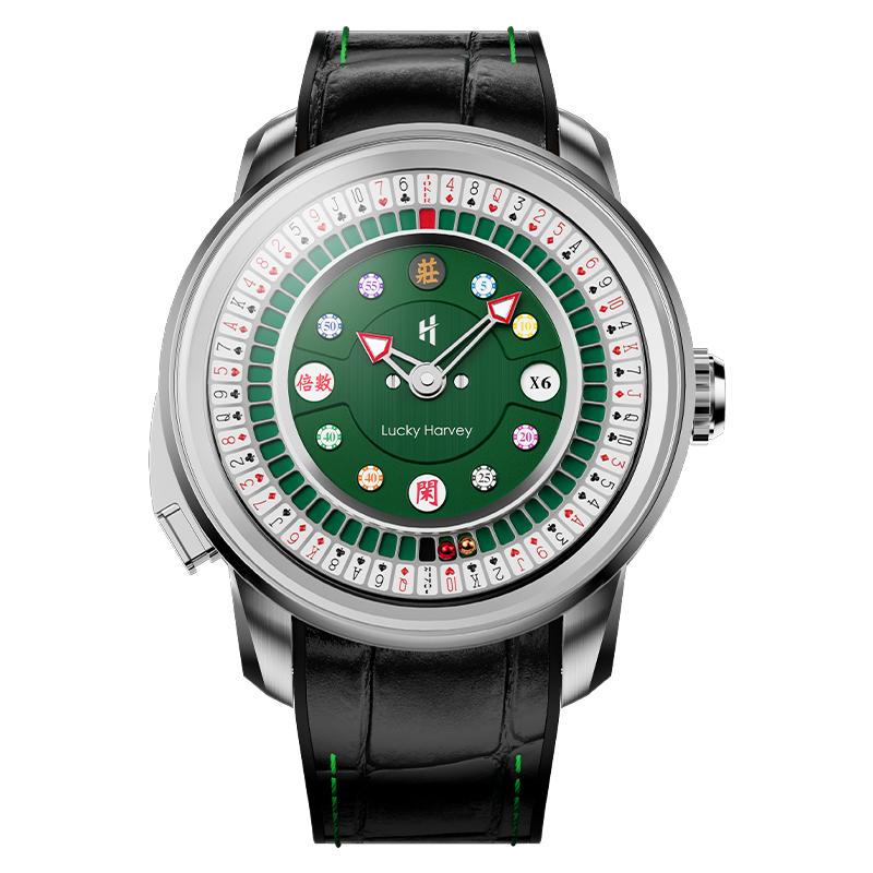 Player Series Poker Roulette Automatic Watch Lucky Harvey