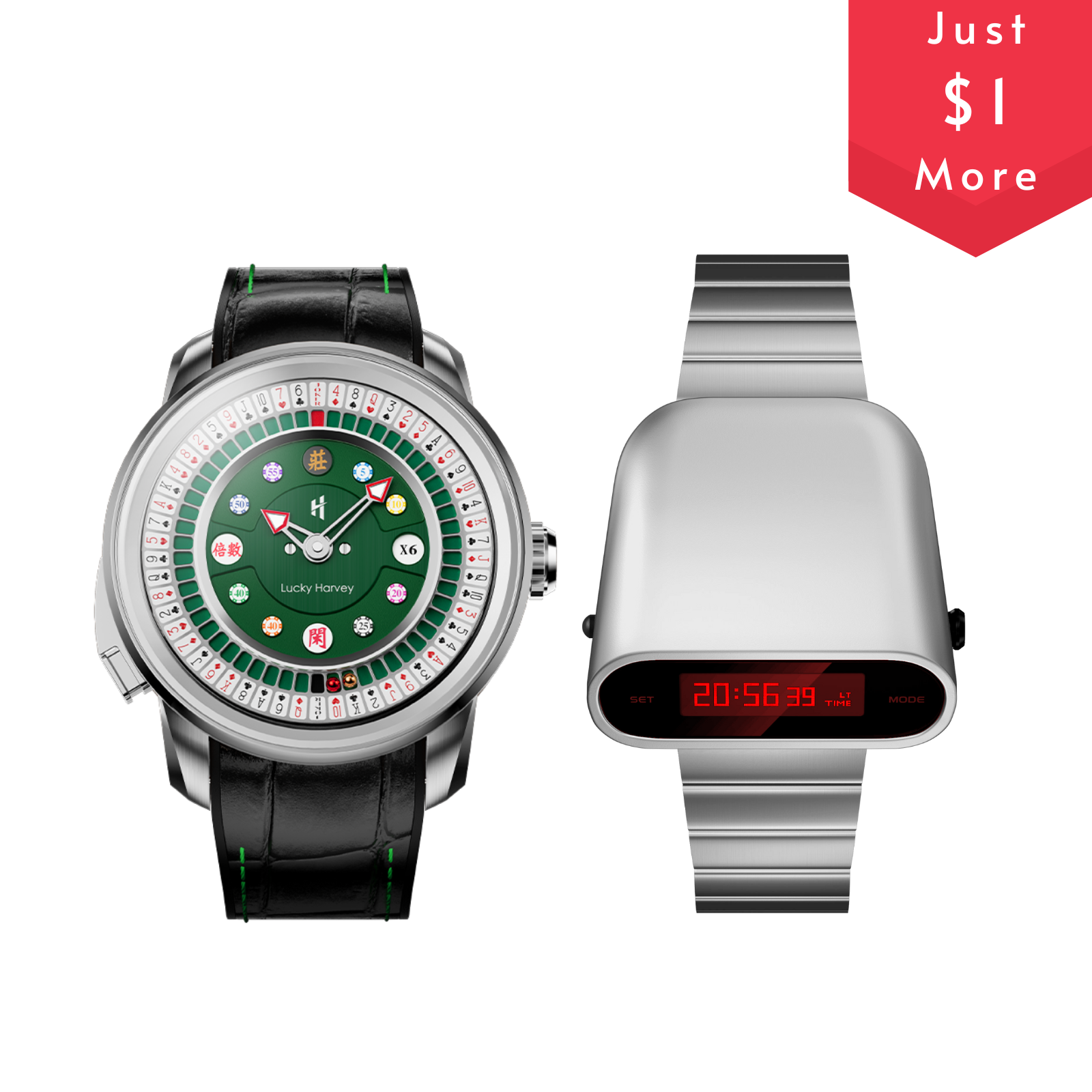 [Collaboration] Player Series Poker Roulette Automatic Watch Lucky Harvey