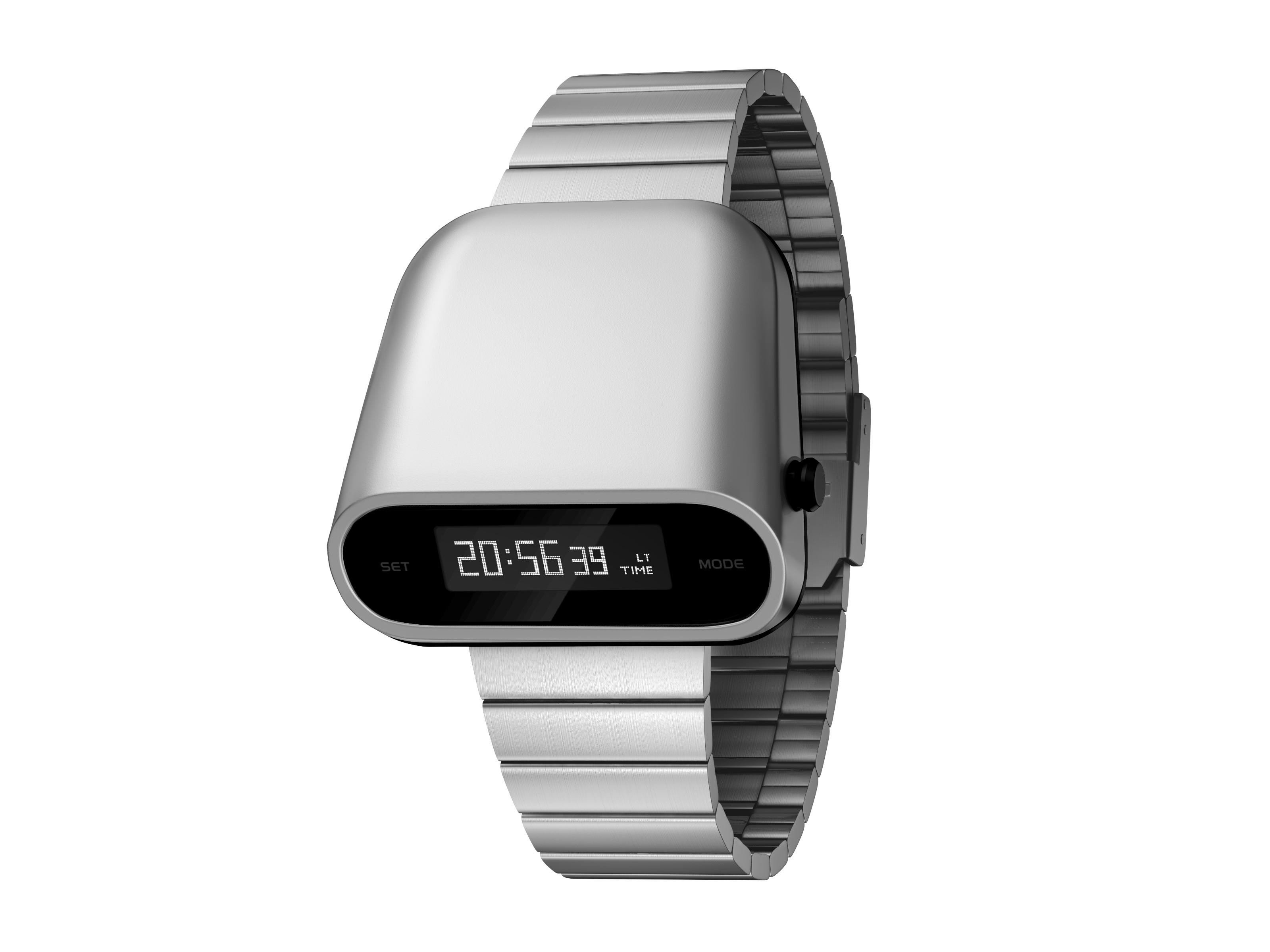 BENLYDESIGN Orologio Da Polso Uomo In Acciaio Inox – Digitale Y2K, Cassa 31 Mm, Resistente 3ATM, Regolabile