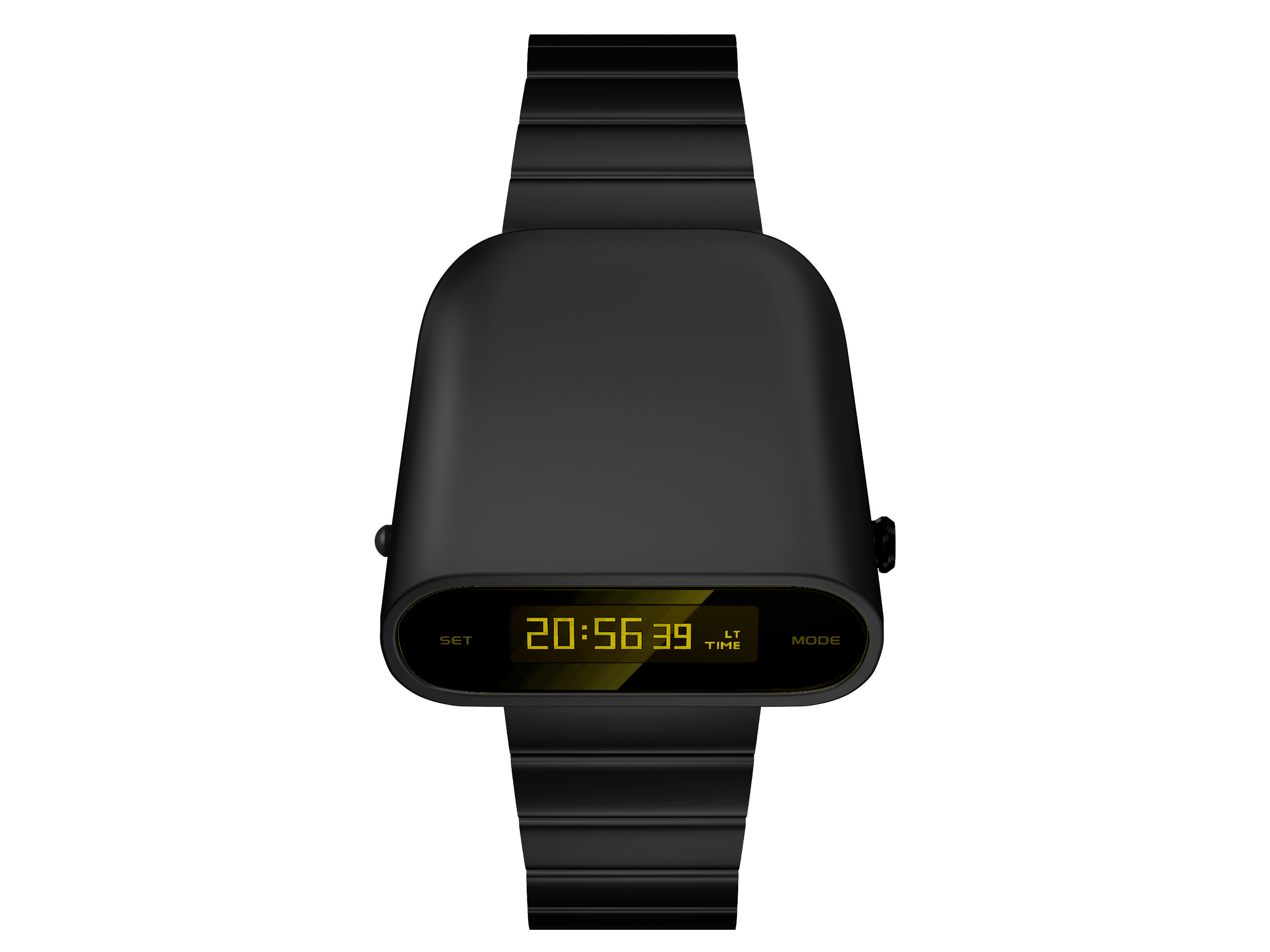 retro digital watch-top view-S1000BY