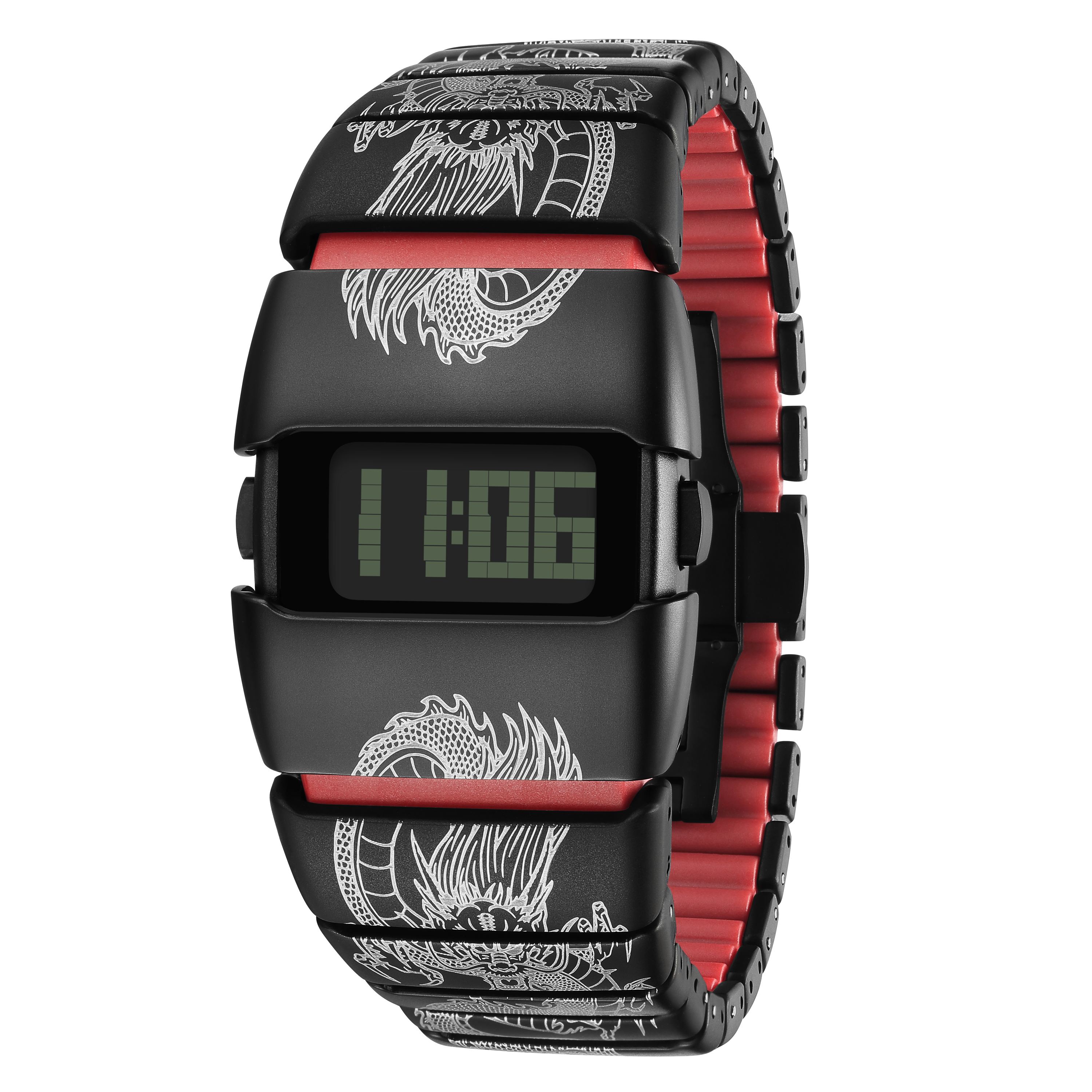 y2k-digital-watch-x6000br-dragon-front view