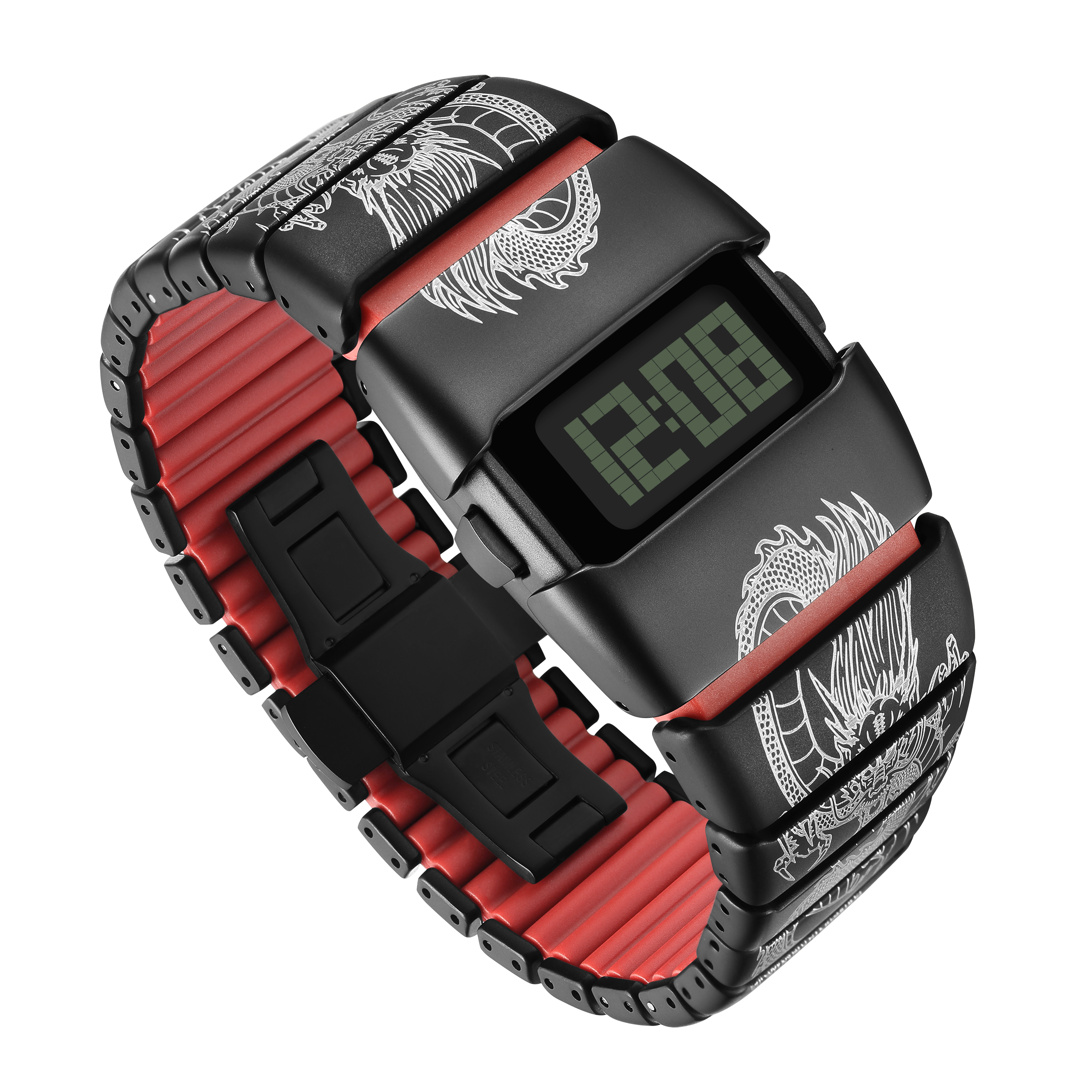 炎 アニメーションウォッチ customwatch リメイク y2k 炎 アニメーションウォッチ customwatch リメイク y2k