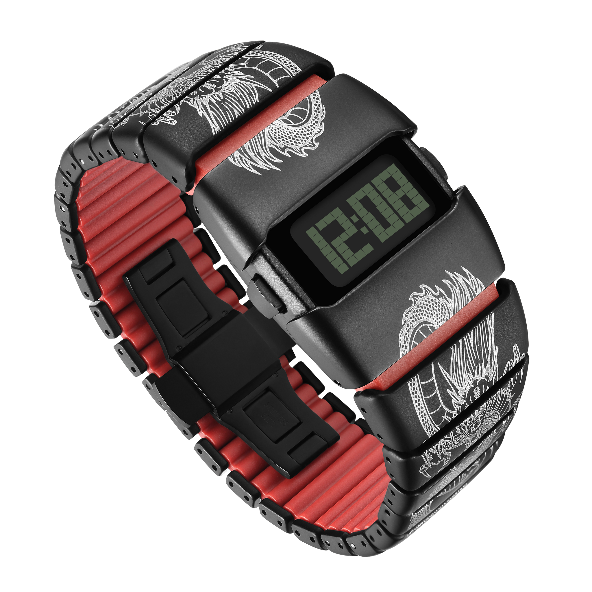 y2k-digital-watch-x6000br-dragon-rear view